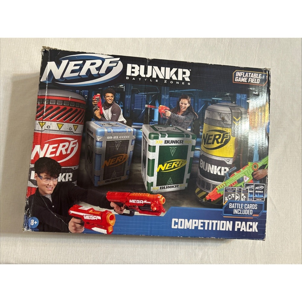NIB Nerf Bunkr Battle Zones Inflatable Game Field Bunkers